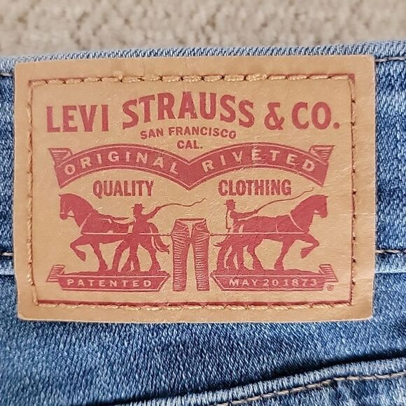 Levi's 711 Skinny Distressed Cuffed Frayed Hem Jeans - Size 27 - Picture 5 of 14